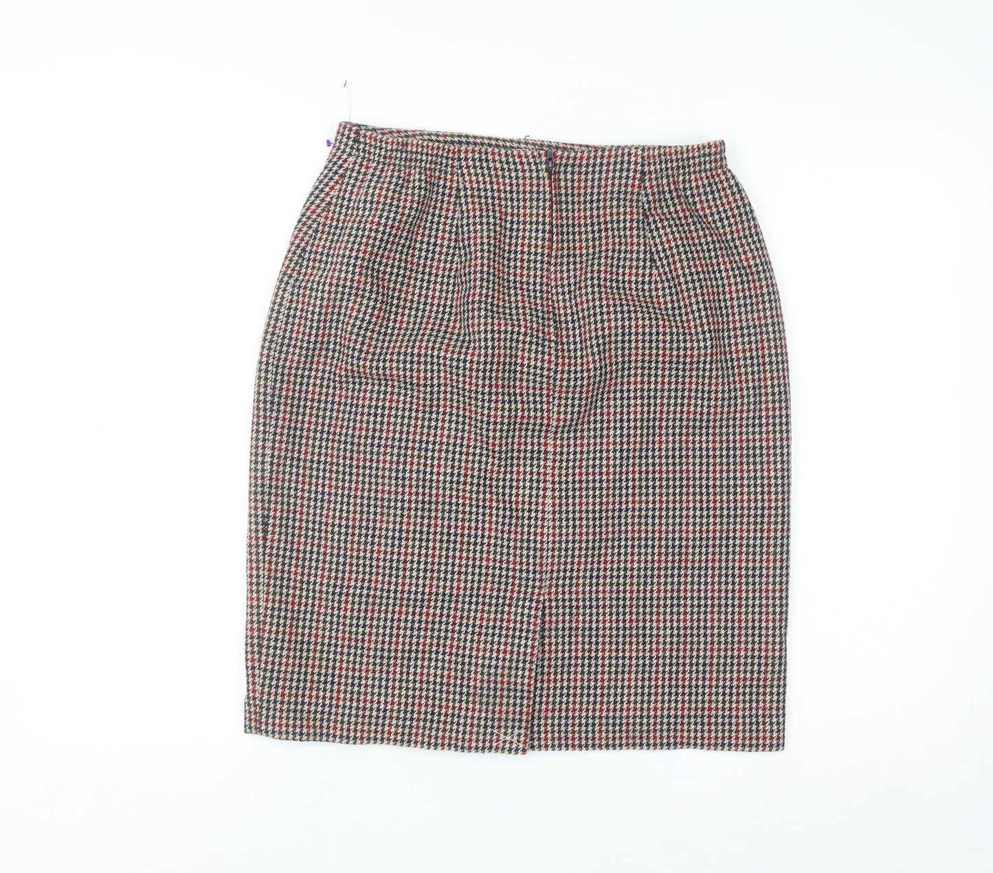 Leslie Fay Women’s Multicoloured Wool Tweed Pencil Skirt Size 12 Petite