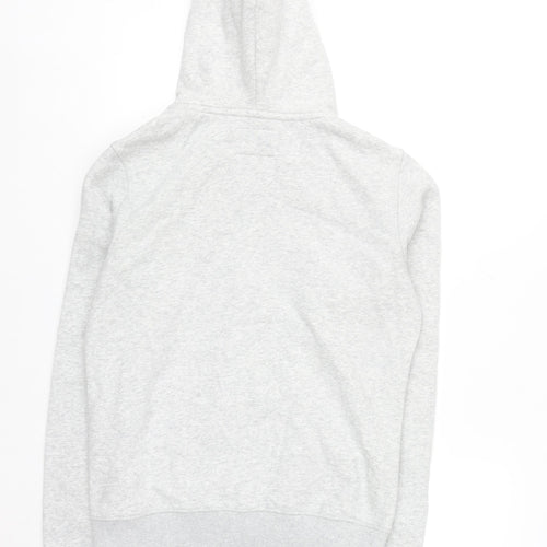 Jack Wills Women's Grey Full Zip Hoodie Size 10 Classic Fit