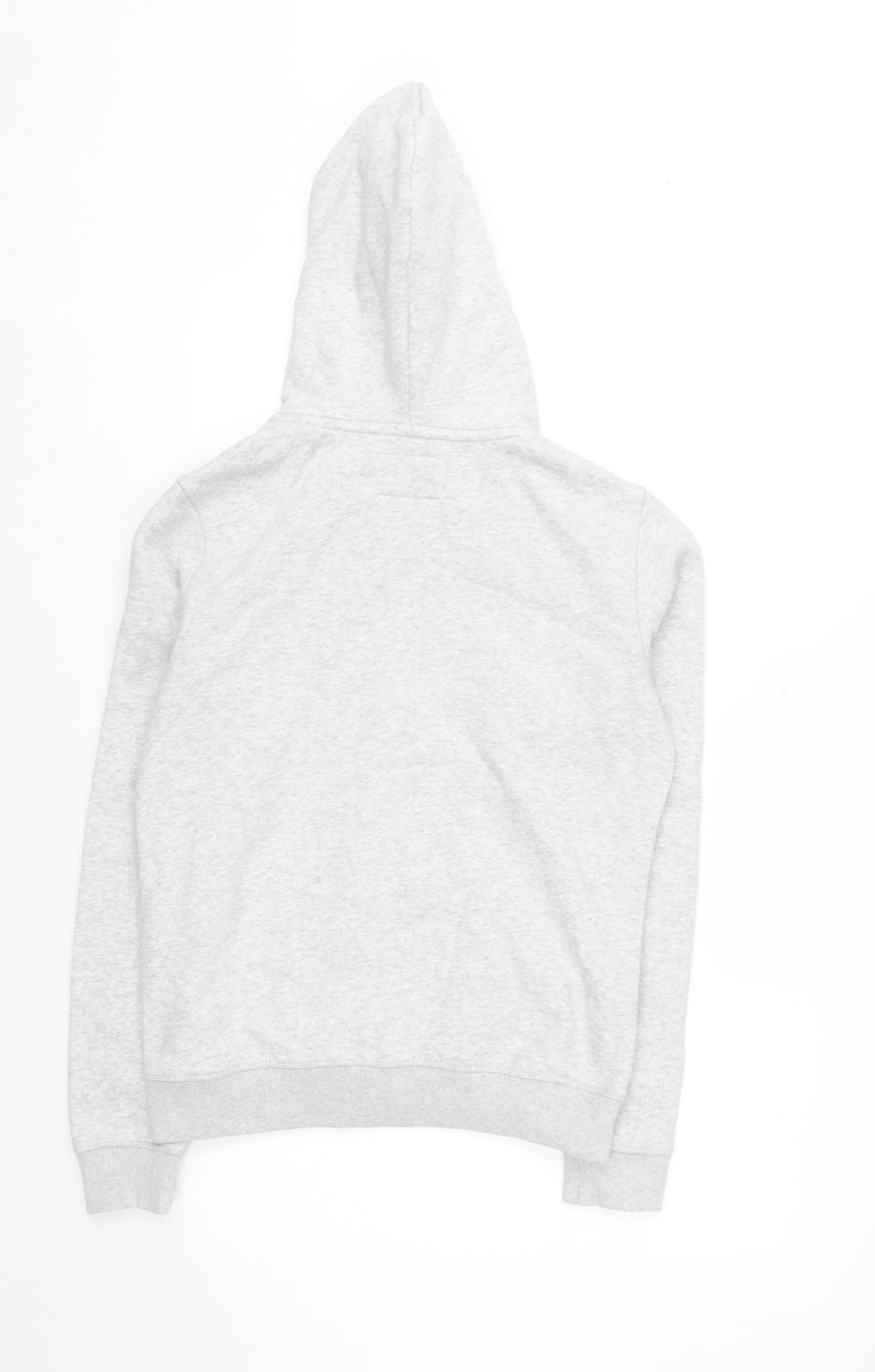 Jack Wills Women's Grey Full Zip Hoodie Size 10 Classic Fit