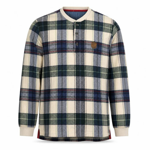 Chaps Ralph Lauren Men's Multicoloured Plaid Henley Cotton Shirt M
