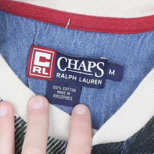 Chaps Ralph Lauren Men's Multicoloured Plaid Henley Cotton Shirt M