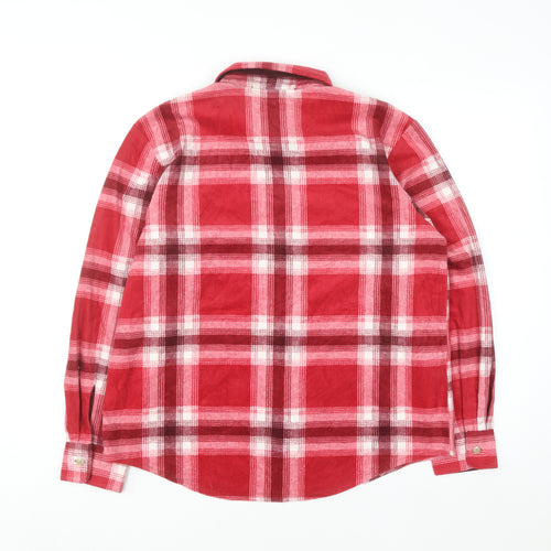Lee Riders Men's Red Plaid Flannel Button-Up Shirt M