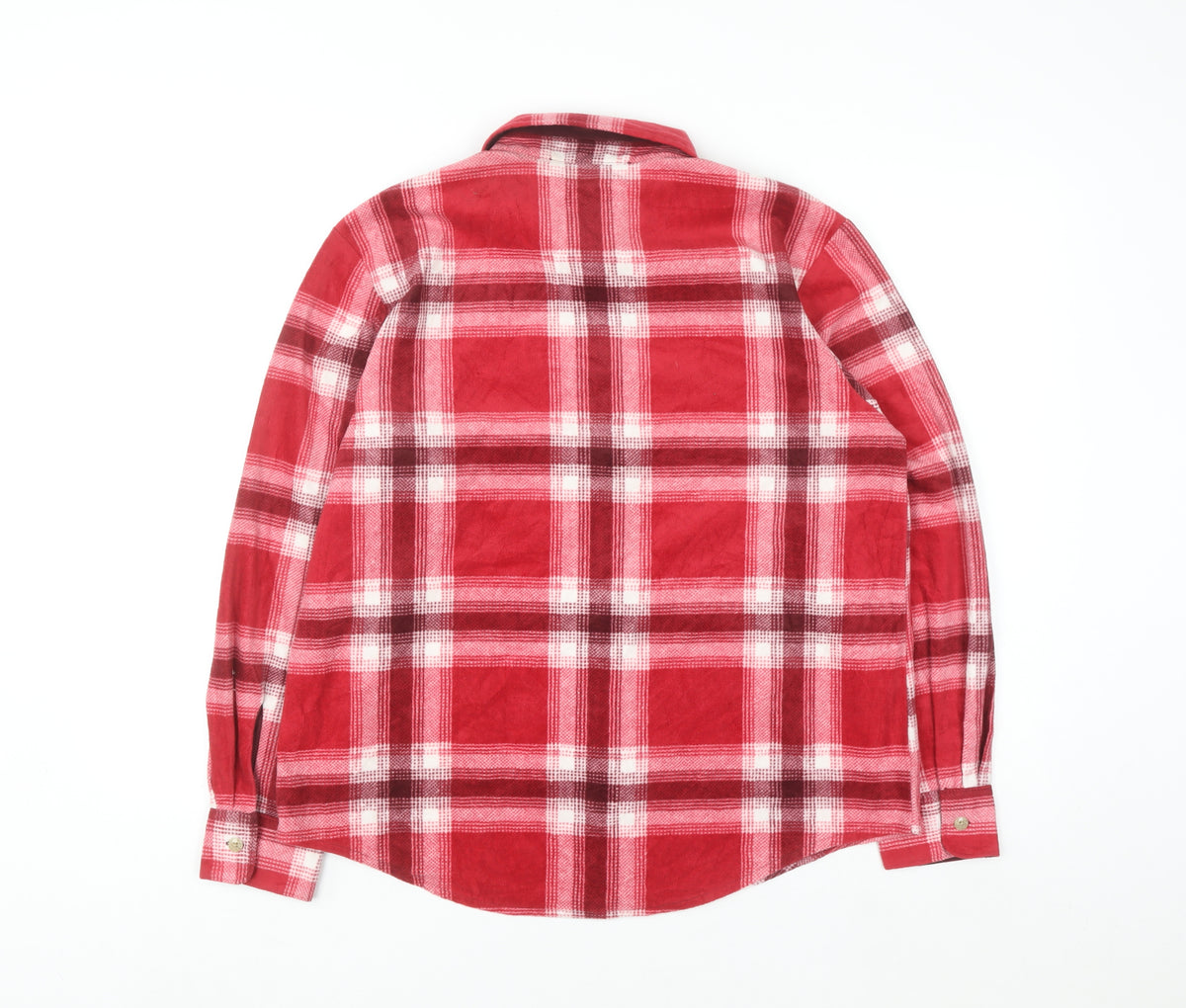 Lee Riders Men's Red Plaid Flannel Button-Up Shirt M