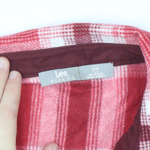 Lee Riders Men's Red Plaid Flannel Button-Up Shirt M