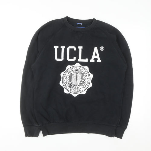 UCLA Men’s Black Pullover Sweatshirt L Fleece Lined Graphic Print
