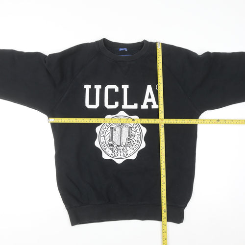 UCLA Men’s Black Pullover Sweatshirt L Fleece Lined Graphic Print
