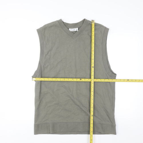 Weekday Men's Green Sleeveless V-Neck Sweatshirt Vest Size M