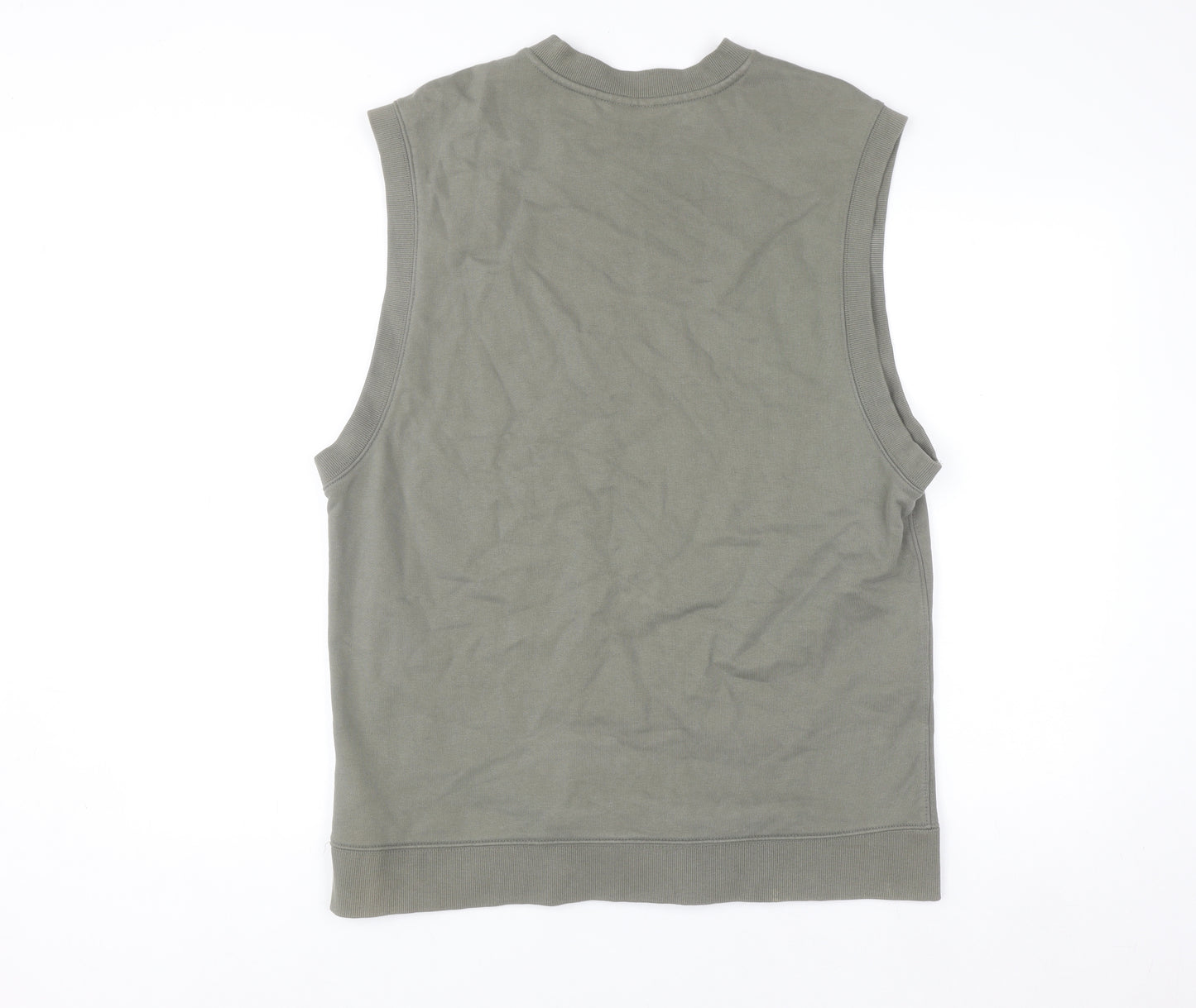 Weekday Men's Green Sleeveless V-Neck Sweatshirt Vest Size M