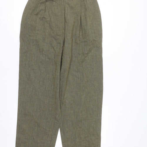 Emma James Women Brown Tweed Pleated Dress Pants Size 10