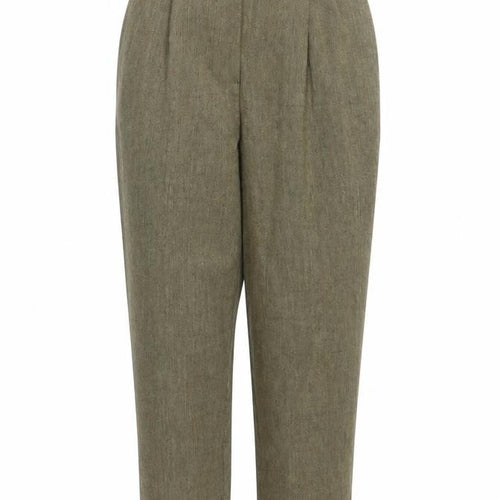 Emma James Women Brown Tweed Pleated Dress Pants Size 10