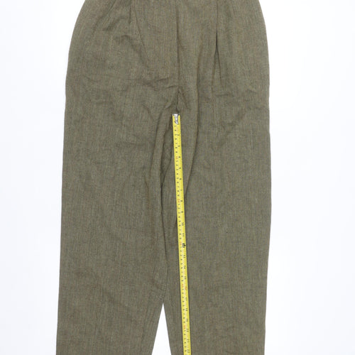 Emma James Women Brown Tweed Pleated Dress Pants Size 10