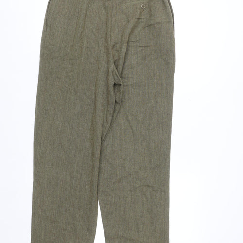 Emma James Women Brown Tweed Pleated Dress Pants Size 10