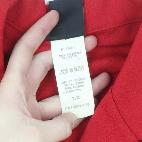 My Michelle Women's Red Polyester Blazer Size 8 Classic Business Jacket
