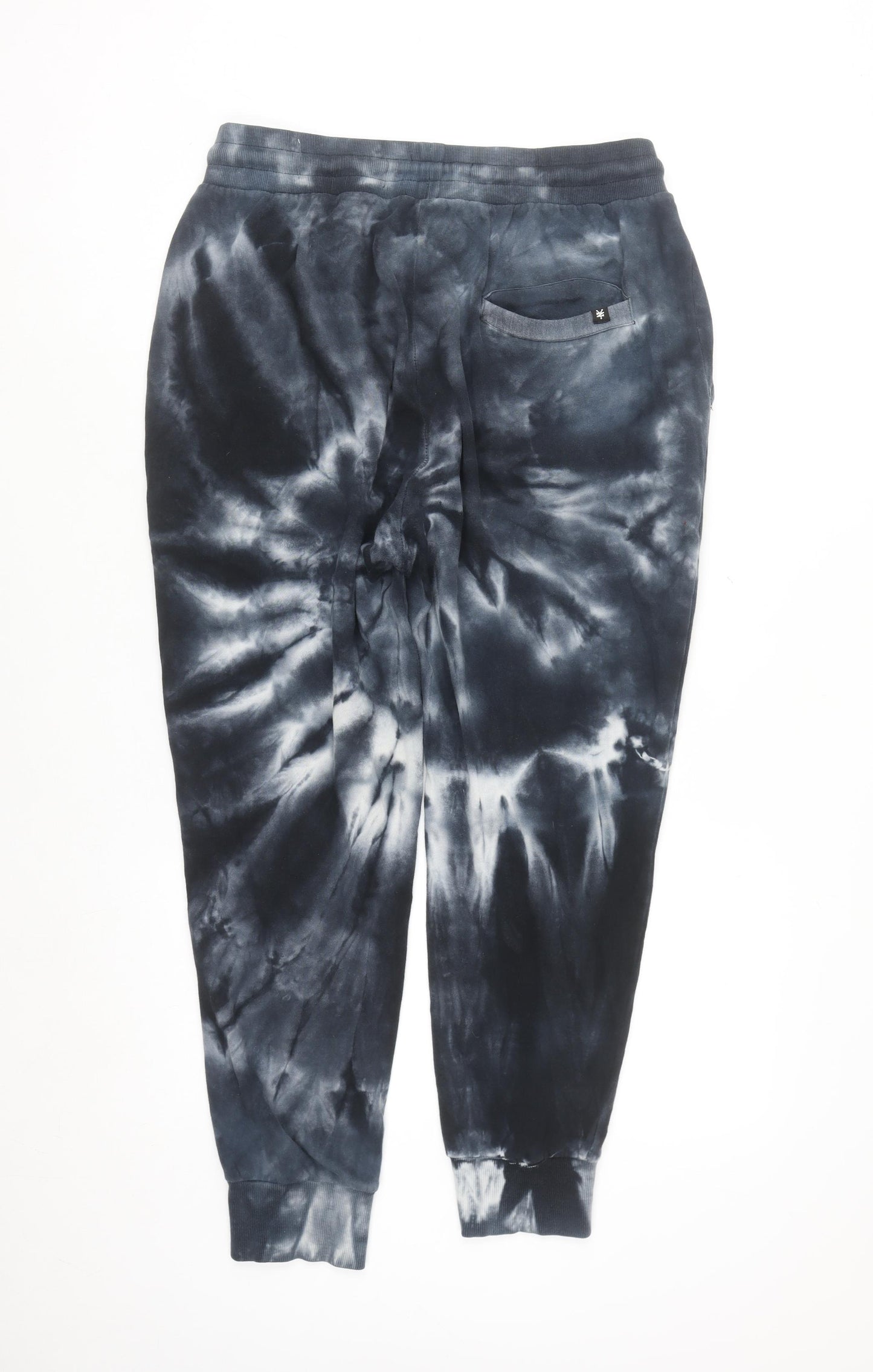Zoo York Men's Black Tie Dye Jogger Sweatpants L Cotton Fleece