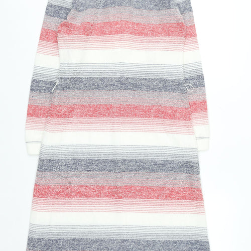 Graell Women Multicoloured Wool Knit Collared Shift Dress Size 8