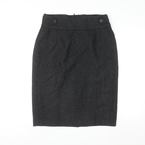 Mexx Women's Black Wool Blend Pencil Skirt Size 18 Knee Length Workwear