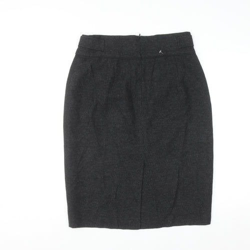 Mexx Women's Black Wool Blend Pencil Skirt Size 18 Knee Length Workwear