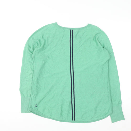 Joules Women Green Cotton Crew Neck Pullover Jumper Size 12