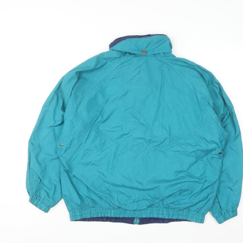 Pacific Trail Men's Blue M Windbreaker Jacket Pockets Lined Retro Style