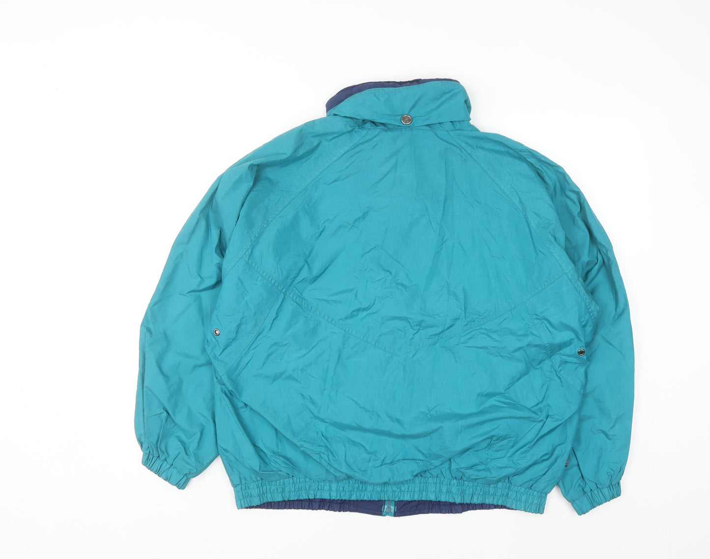 Pacific Trail Men's Blue M Windbreaker Jacket Pockets Lined Retro Style
