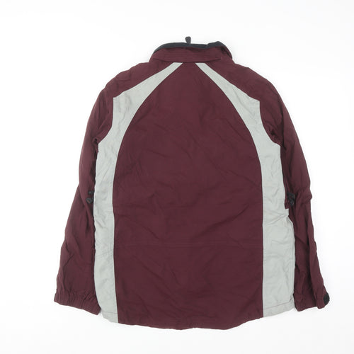 Eddie Bauer EBTEK Women’s Burgundy Ski Jacket S Waterproof Hooded