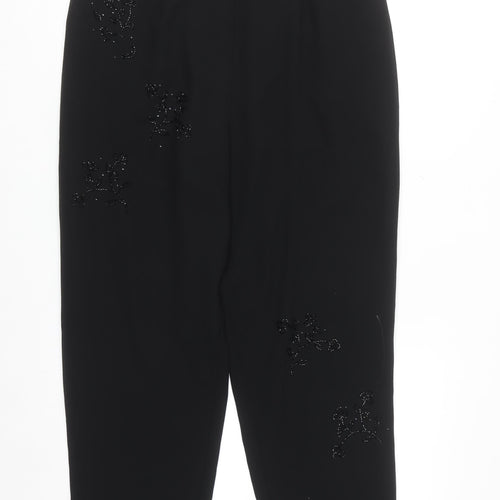 After Dark Women's Black Beaded Dress Pants Size 12 Plus