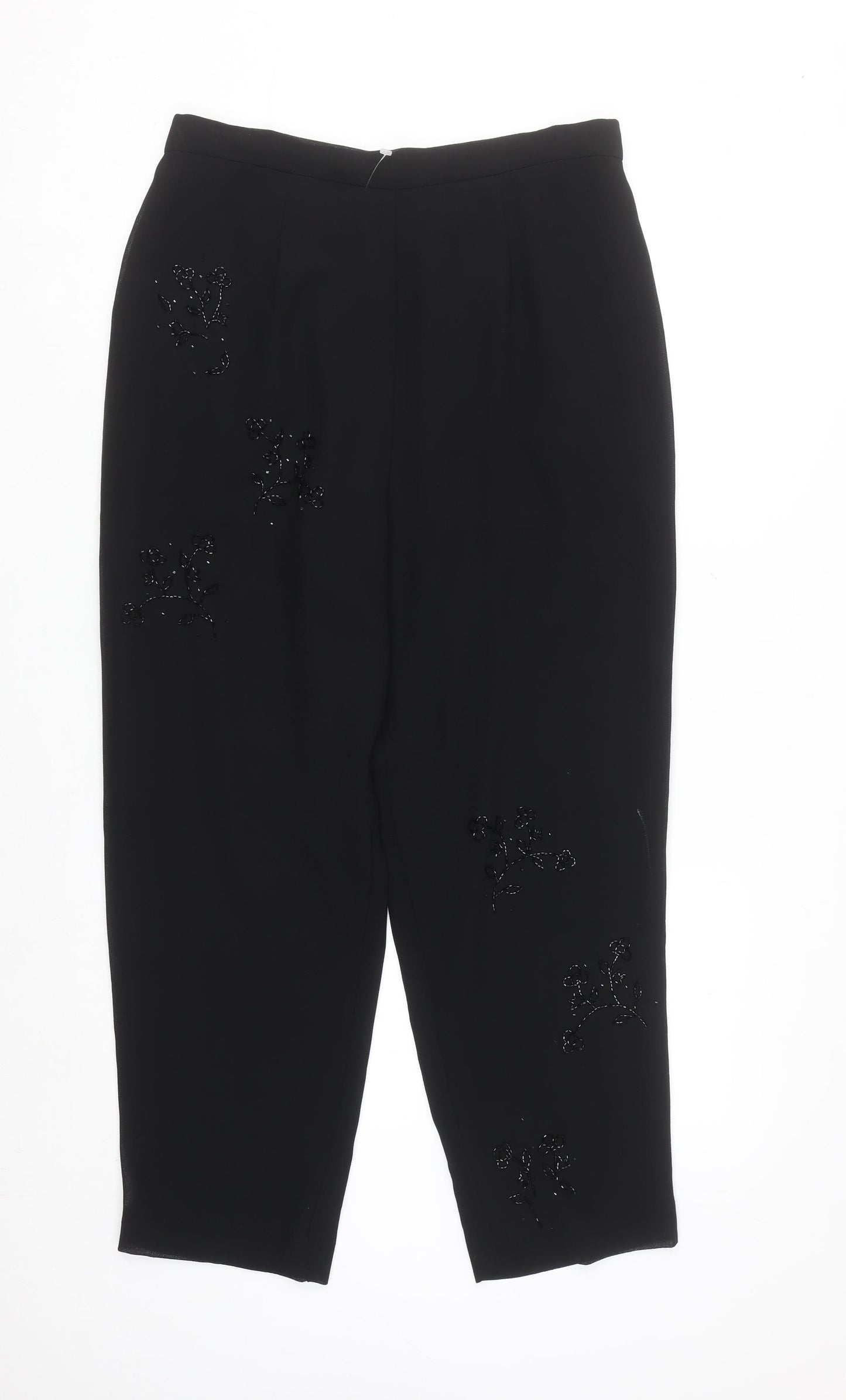 After Dark Women's Black Beaded Dress Pants Size 12 Plus