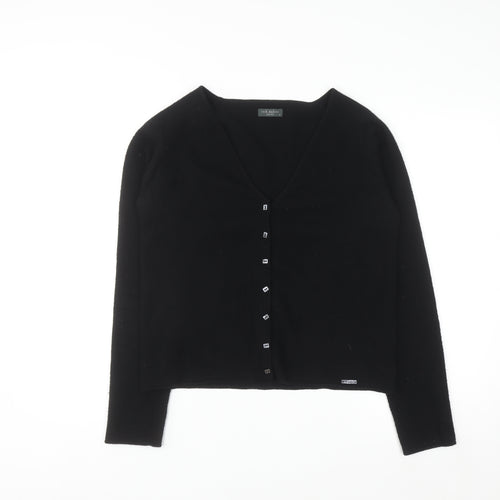 Ted Baker Womens Black Cashmere Blend V-Neck Cardigan Size 14
