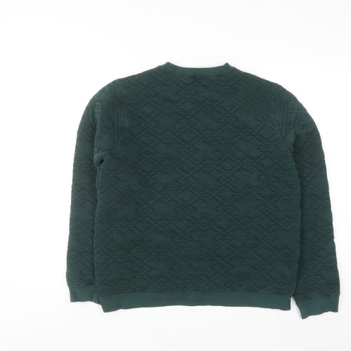 Whistles Women's Green Quilted Crew Neck Sweatshirt UK 10
