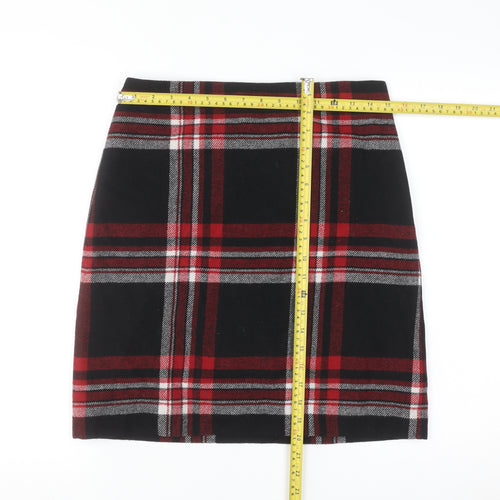 Talbots Women's Multicoloured Plaid Wool Blend Pencil Skirt Size 8