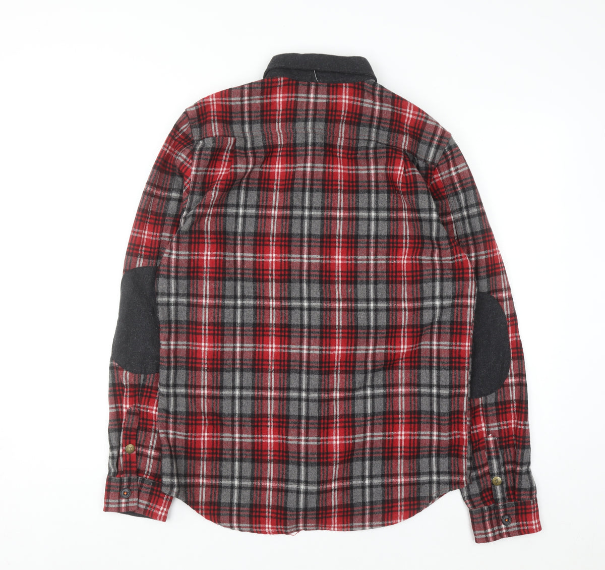 Roark Revival Men's Red Plaid Flannel Button-Up Shirt M