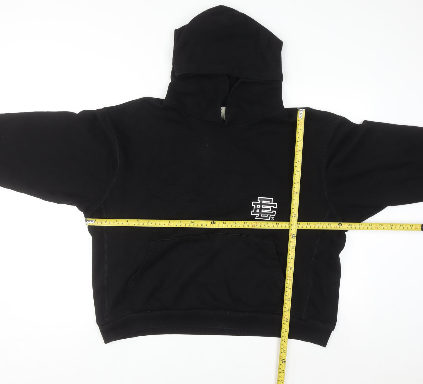Eric Emanuel Men's Black Pullover Hoodie Medium Cotton Fleece
