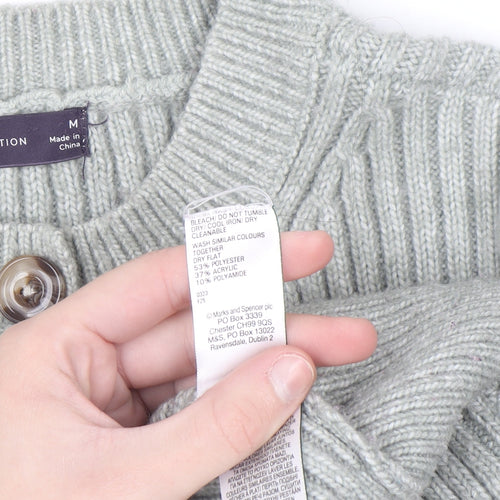 Marks and Spencer Women’s Grey Knit Button Cardigan M