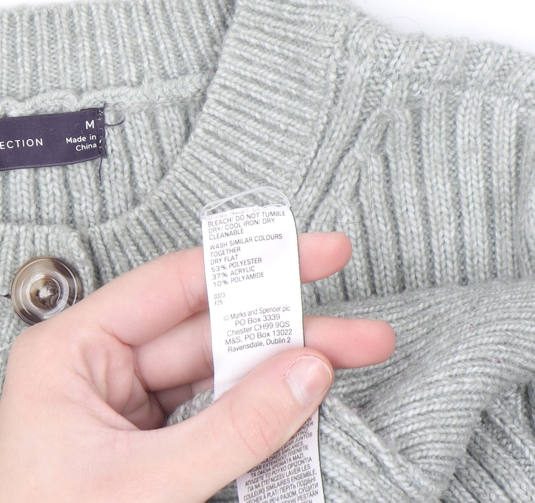 Marks and Spencer Women’s Grey Knit Button Cardigan M