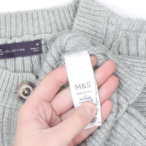 Marks and Spencer Women’s Grey Knit Button Cardigan M