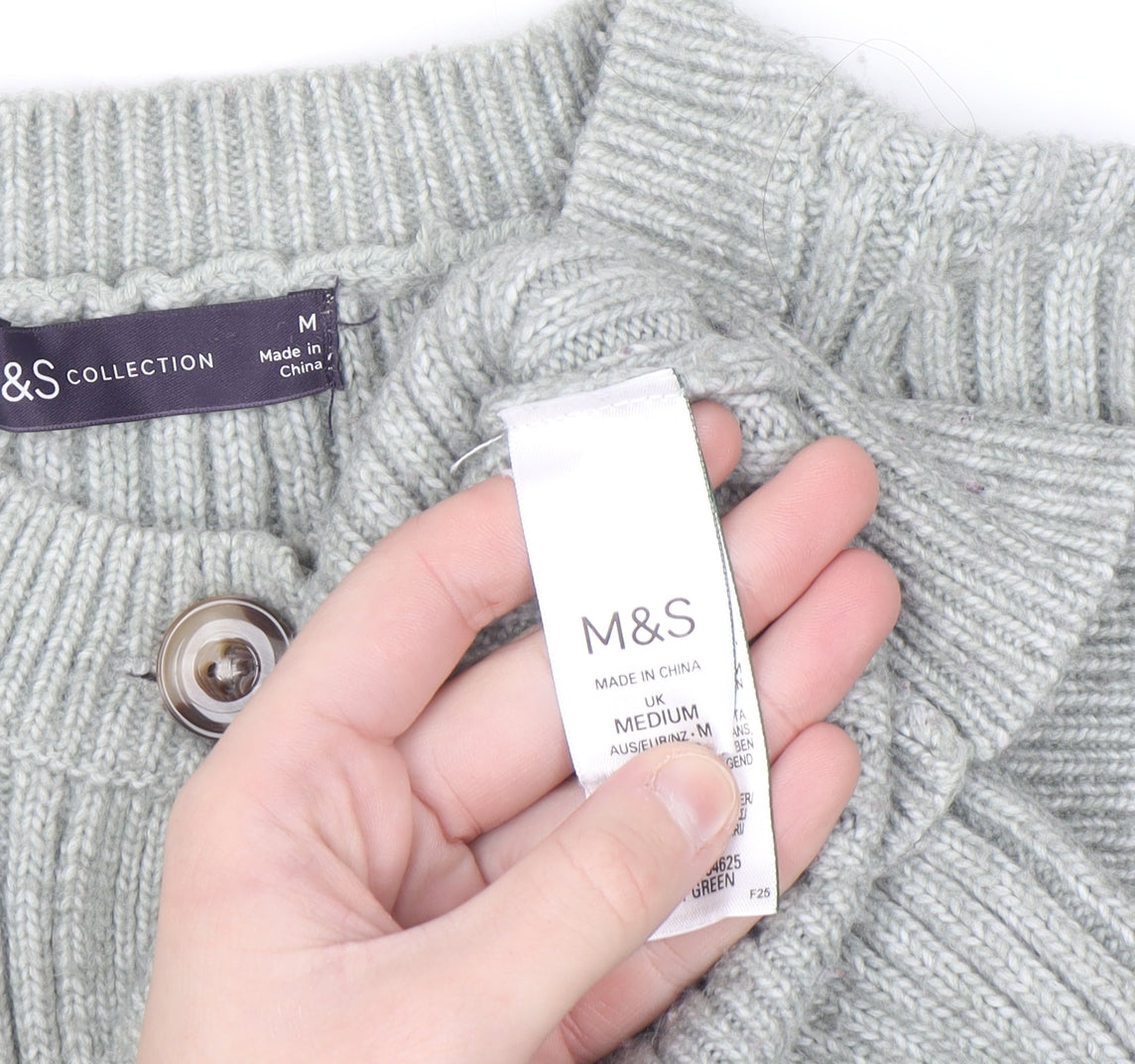 Marks and Spencer Women’s Grey Knit Button Cardigan M