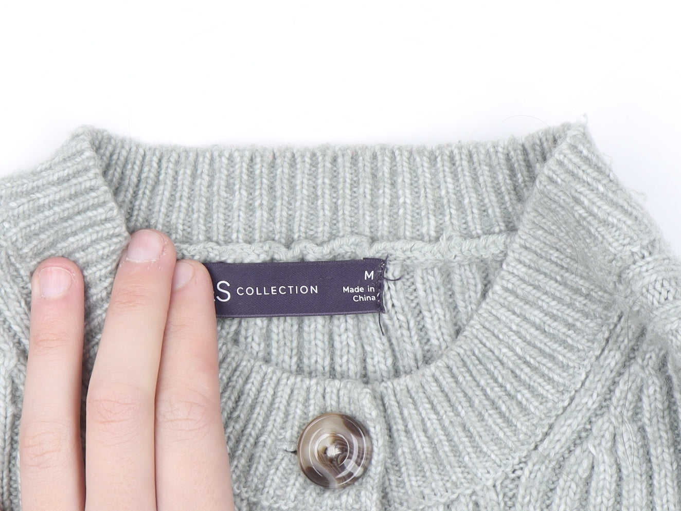 Marks and Spencer Women’s Grey Knit Button Cardigan M