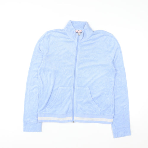 Juicy Couture Women’s Blue Track Jacket Size 16 Cotton Blend Full Zip