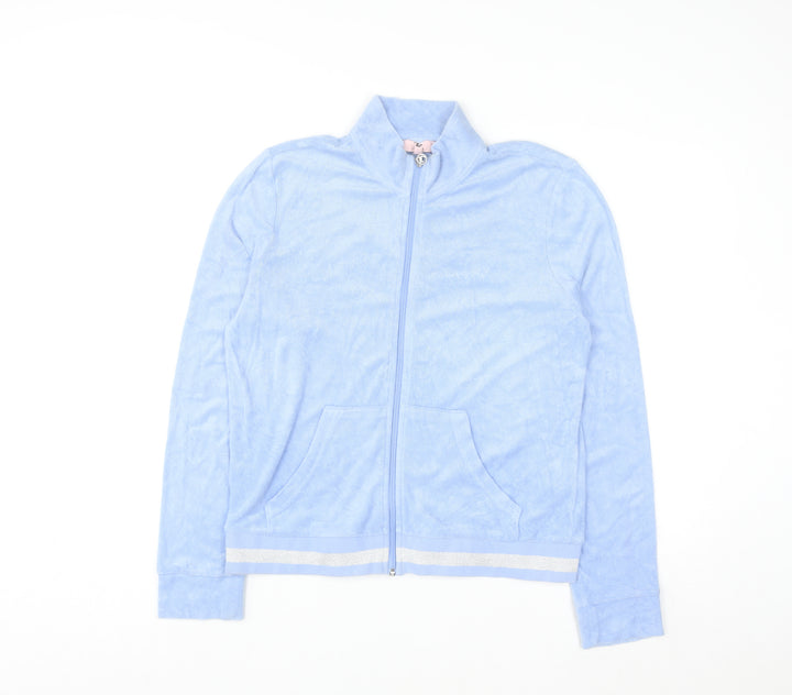 Juicy Couture Women’s Blue Track Jacket Size 16 Cotton Blend Full Zip