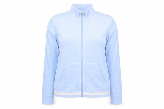 Juicy Couture Women’s Blue Track Jacket Size 16 Cotton Blend Full Zip