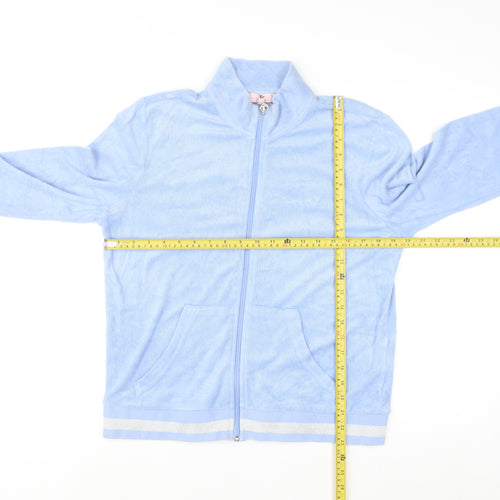 Juicy Couture Women’s Blue Track Jacket Size 16 Cotton Blend Full Zip