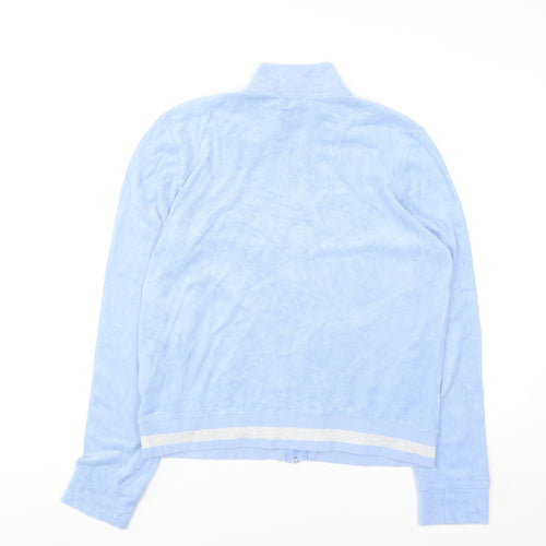 Juicy Couture Women’s Blue Track Jacket Size 16 Cotton Blend Full Zip
