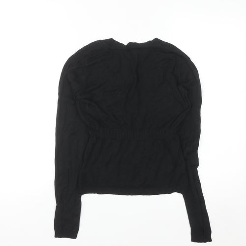 Calvin Klein Jeans Women's Black V-Neck Knit Jumper Size S