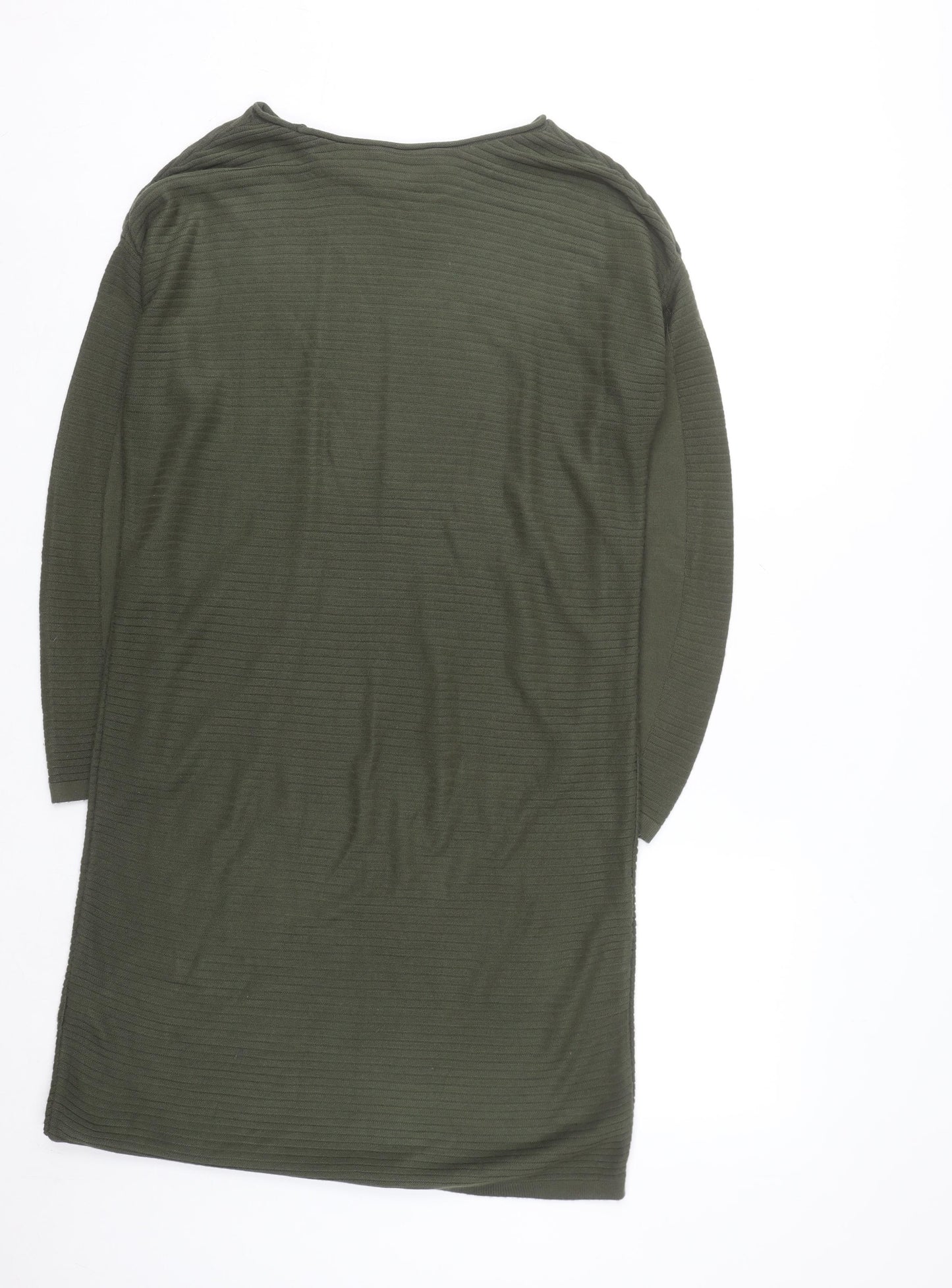ASOS Women’s Green Shift Knit Dress Size 6 3/4 Sleeve Casual
