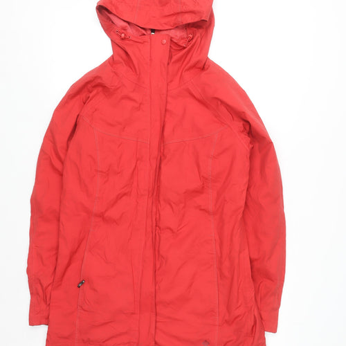 Columbia Womens Red Waterproof Hooded Rain Jacket Size M