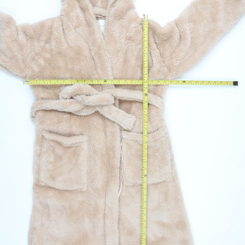 Marks and Spencer Women's Beige Fleece Hooded Robe L