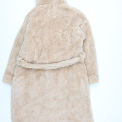 Marks and Spencer Women's Beige Fleece Hooded Robe L