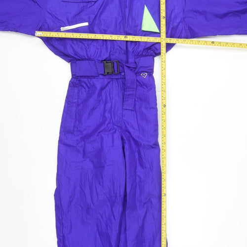 Obermeyer Women’s Purple Ski Jacket Suit Size 10 Belted Insulated