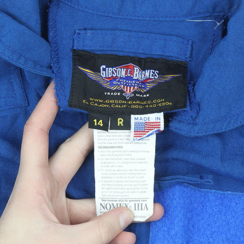 Gibson & Barnes Women's Blue Military Flight Suit Jacket Size 14
