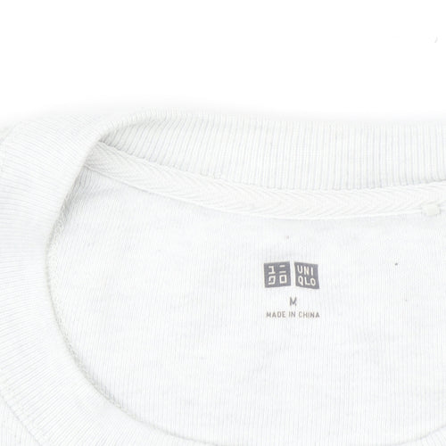 Uniqlo Men's White M Crew Neck Pullover Sweatshirt